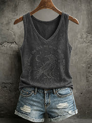 Women's "Without The Dark We Would Never See The Stars" Printed Casual Vest