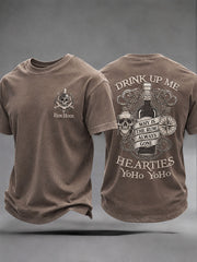 Men's "Why the rum is always gone" Fun Pirate Rum Casual T-shirt