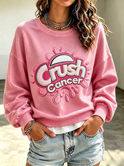 Women's Crush Cancer Regular Sweatshirt