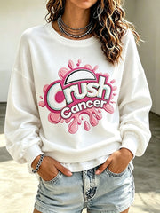 Women's Crush Cancer Regular Sweatshirt