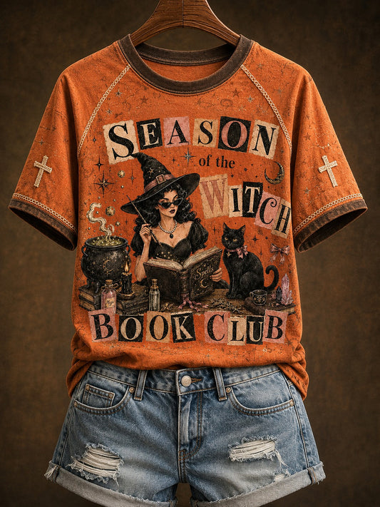 Women's Season Of The Book Club Printed T-shirt