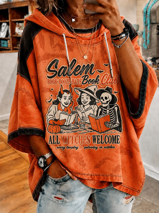 Women's Salem Book Club All Witches Welcome Printed Hoodie