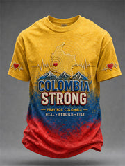 Men's Colombia Strong Print  Casual Tee