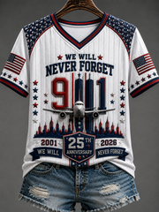 Women's We Will Never Forget 9 11 September 11 T-shirt