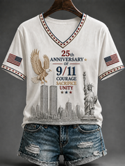 Women's American Patriot Day Short-sleeved T-shirt