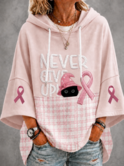 Women’s Breast Cancer Short-Sleeve Hoodie
