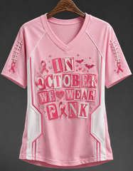 Women's in october we wear pink T-shirt