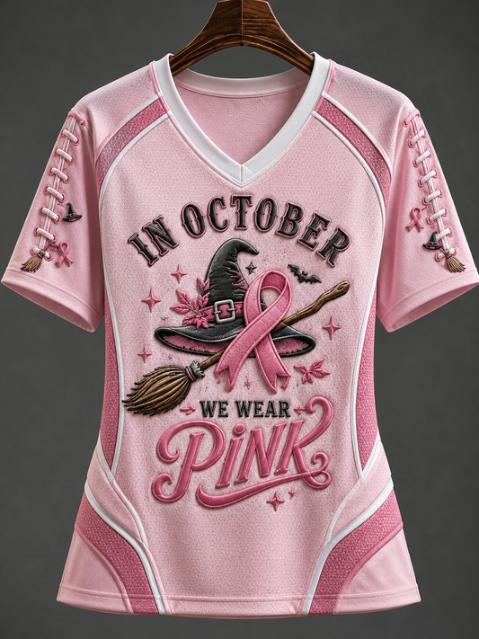 Women's in october we wear pink T-shirt