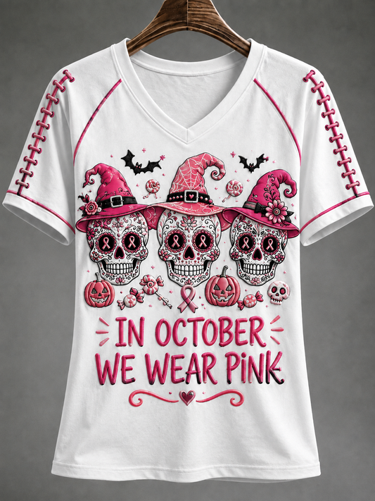 Women's in october we wear pink T-shirt