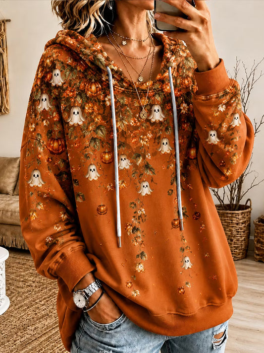 Women's Halloween Print Casual Regular Sweatshirt