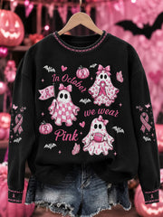 Women's “IN OCTOBER WE WEAR PINK” Print Sweatshirt