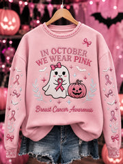 Women's “IN OCTOBER WE WEAR PINK” Print Sweatshirt