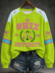 Women's Halloween witch print Regular Sweatshirt