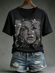 Women's Singer Memorial Print Short-sleeved T-shirt
