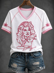 Women's Singer Memorial Print Short-sleeved T-shirt
