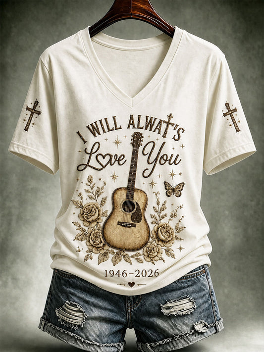 Women's Rip Country Music Lover Queen of Country Printed T-shirt