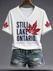 Women's Lake Ontario Still Lake Ontario Short Sleeve T-shirt