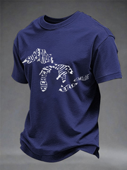 Men's Lake Ontario imitation cotton short-sleeved T-shirt