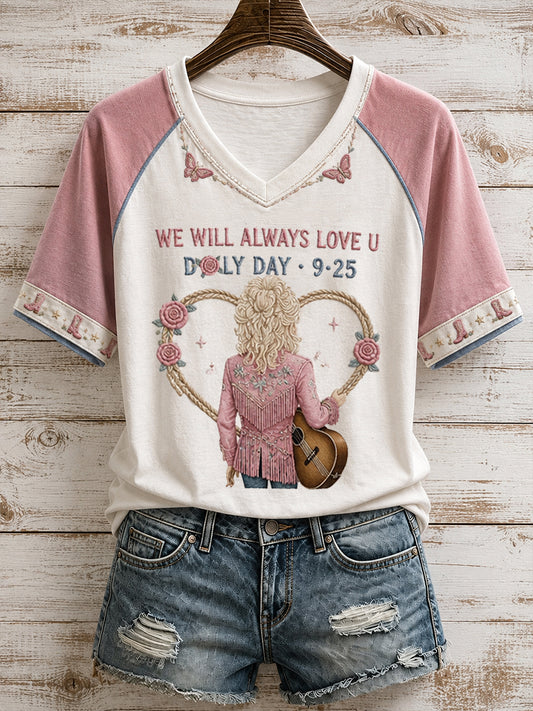 Women's Country Music Lover We Will Always Love U 925 Printed T-Shirt