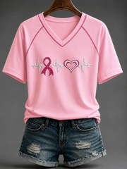 Women's Remembrance Day V-neck Off-shoulder Short-sleeved T-shirt