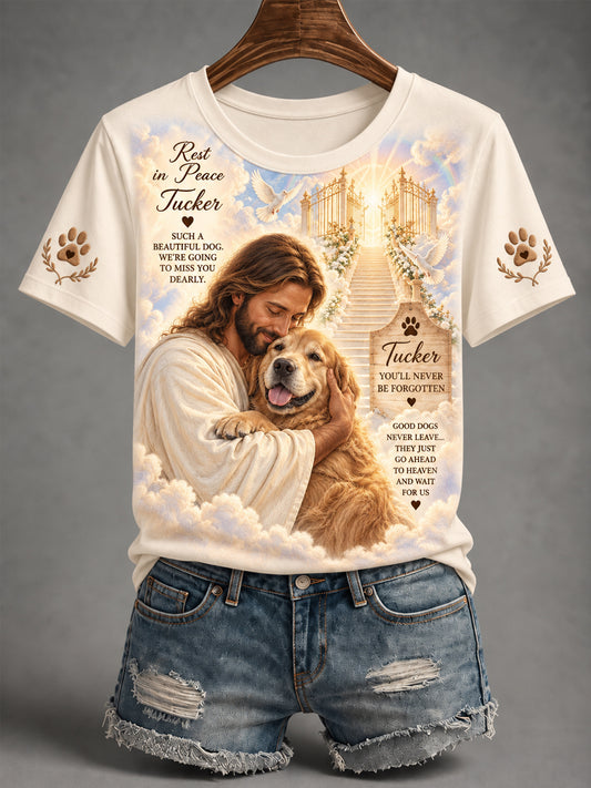 Women's Forever In Our Hearts Run Free Tucker Dog Lovers Tee