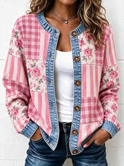 Women's Patchwork Art Cardigan