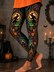 Women's Halloween Witch Print Leggings