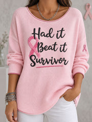 Women's Breast Cancer Awareness Pink Floral Art Printed Tops