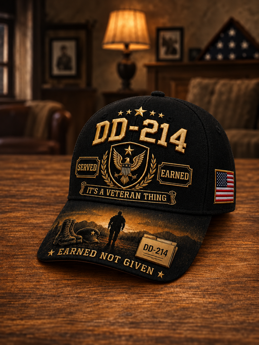 Unisex Veteran Pride DD-214 Print Hat
