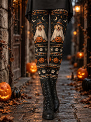 Women's Halloween Dogs Print Leggings