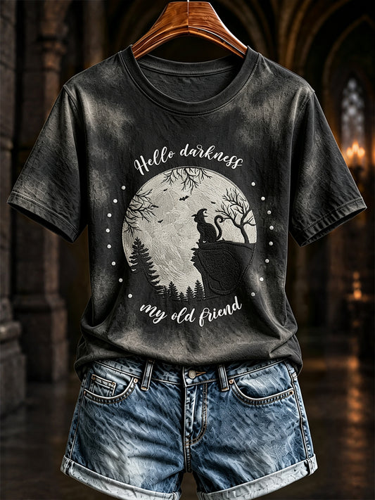 Women's Hello Darkness My Old Friend Halloween T-shirt