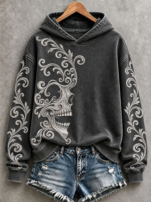 Women's Halloween Skull Art Hoodies
