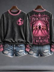 Women's Breast Cancer Awareness Art Printed Sweatshirt