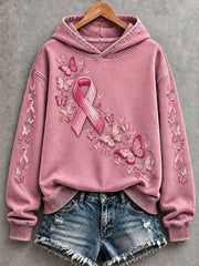 Women's Breast Cancer Printed Hoodie