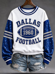 Women's Cowboys Football Fans Lovers Gameday Casual Regular Sweatshirt