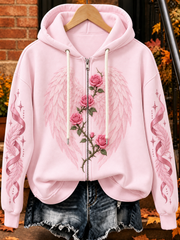 Women's Breast Cancer Zip-Up Hoodie