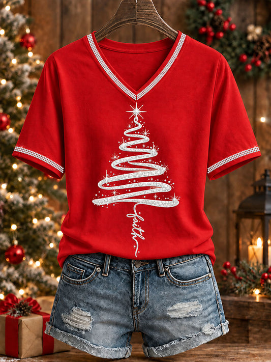 Women's Christmas Faith Casual T-shirt