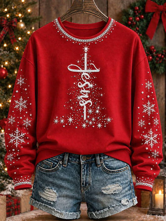 Women's Christmas Jesus Casual Sweatshirt