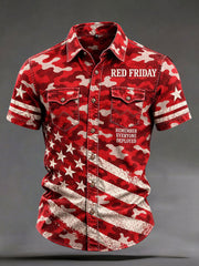 Men's Red Friday Printed Casual Shirt