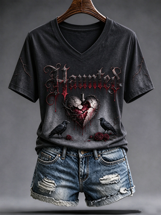 Women's Music Lover Printed short-sleeved T-shirt