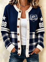 Women's Football Gameday Gift For Football Fans Casual Cardigan