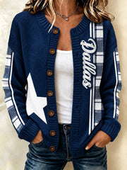 Women's Football Gameday Gift For Football Fans Casual Cardigan