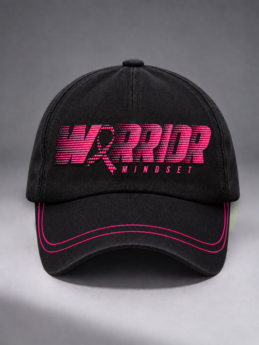Unisex Breast Cancer Awareness Warrior Mindset Print Hat