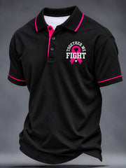 Men's Breast Cancer Awareness Real Men Wear Pink Polo Shirt