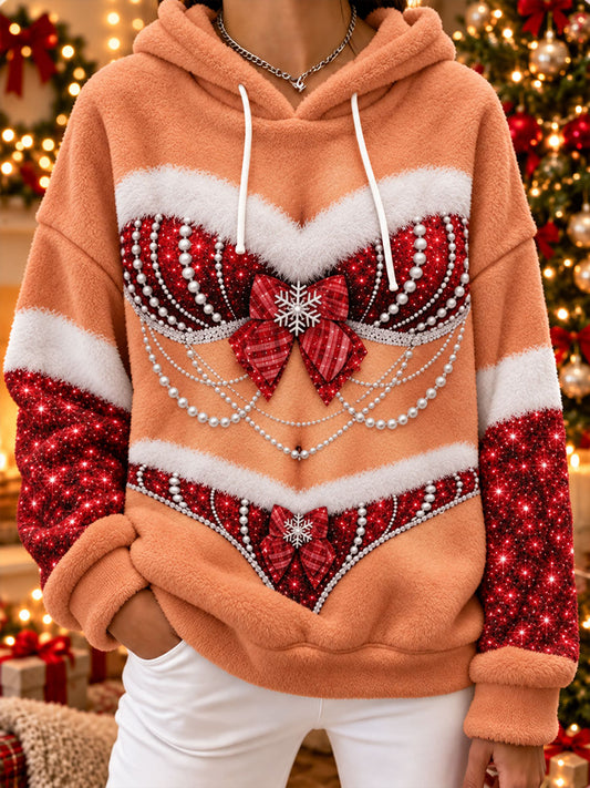 Women's Christmas Flannel Hoodie