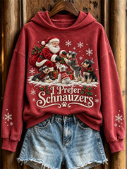 Women's I Prefer Schnauzers Pattern Causal Regular Sweatshirt