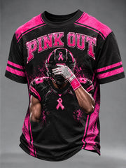 Men's Breast Cancer Awareness Print T-shirt