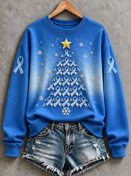 Women'S Diabetes Awareness Print Regular Sweatshirt