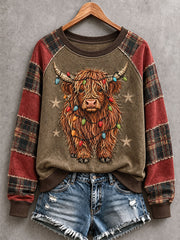 Women's Vintage Highland Cow Sweatshirt