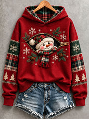 Women's Funny Snowman Christmas Hoodie